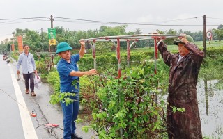 CÔNG ĐOÀN XÃ MAI PHỤ PHỐI HỢP VỚI BAN CHẤP HÀNH HỘI NÔNG DÂN XÃ TỔ CHỨC LAO ĐỘNG CHỈNH TRANG CÂY CẢNH, DẮM TỈA HÀNG RÀO XANH VÀ ĐẶT DÀN HOA GIẤY TẠI TUYẾN ĐƯỜNG TRỤC CHÍNH XÃ