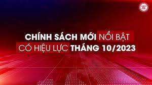 Một số văn bản pháp luật có hiệu lực từ tháng 10 năm 2023