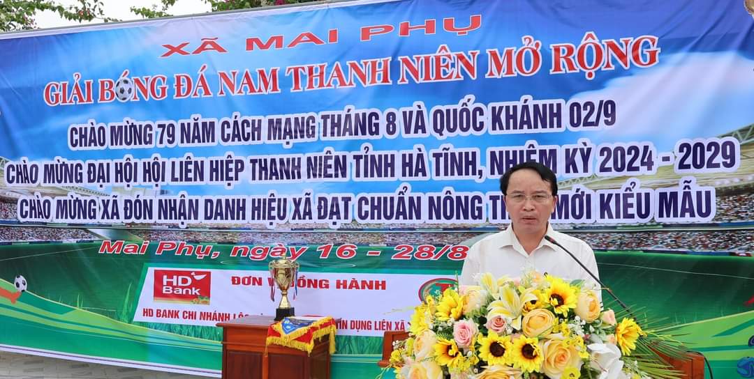 MAI PHỤ KHAI MẠC GIẢI BÓNG ĐÁ NAM THANH NIÊN MỞ RỘNG CHÀO MỪNG 79 NĂM CÁCH MẠNG THÁNG TÁM VÀ QUỐC KHÁNH 02/9